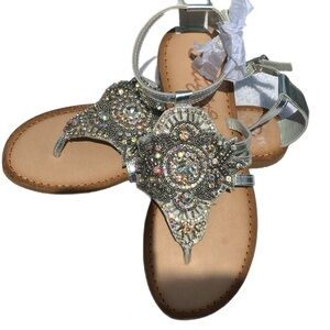 Naughty Monkey Women's High Society Dress Sandal. NWOT